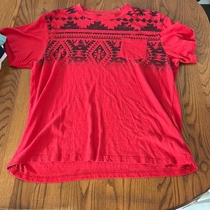 Red shirt with pocket